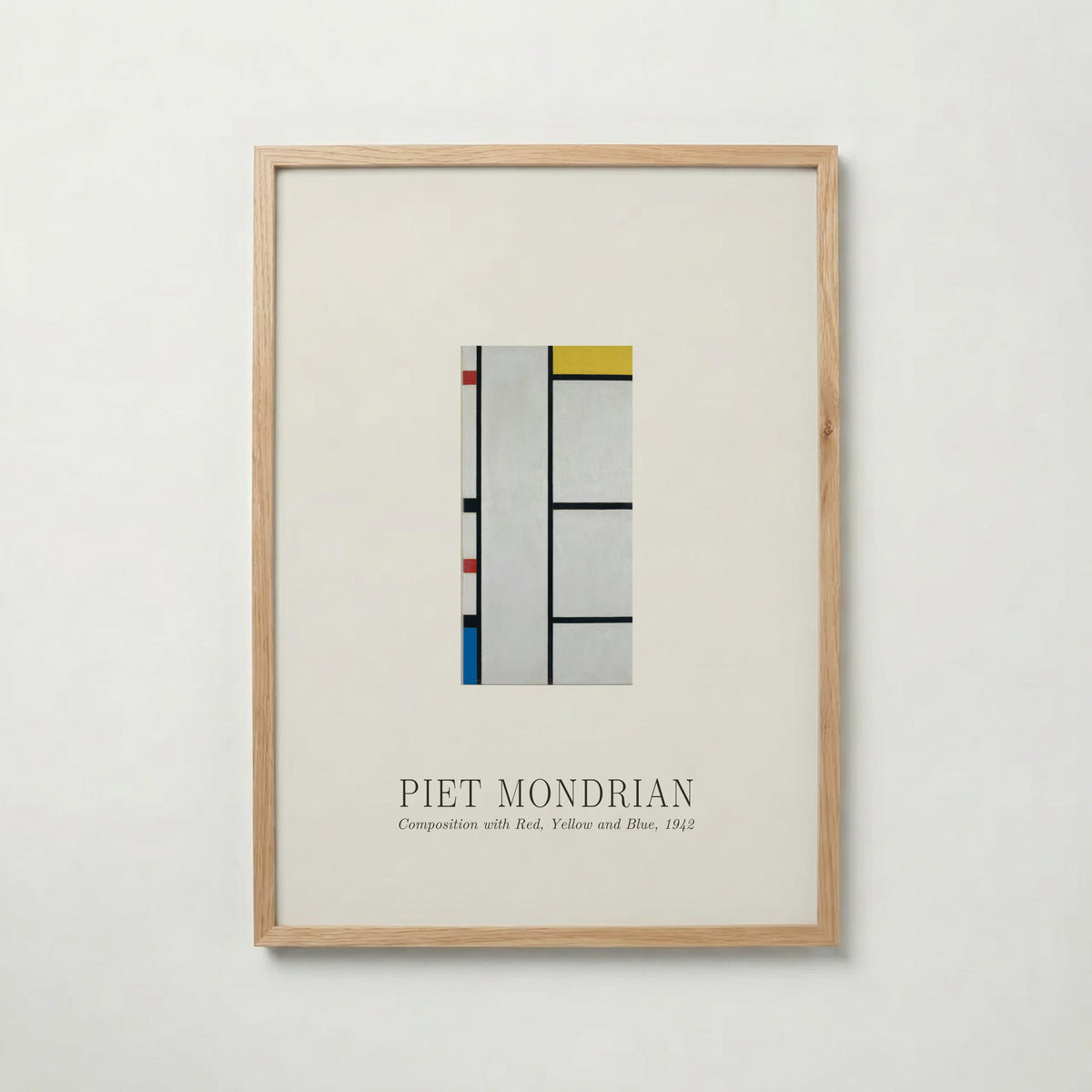 Piet Mondrian Composition with Red Yellow and Blue 1942 Poster – ekram