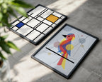 Wassily Kandinsky Bird on a Line Poster – två posters i rum 3