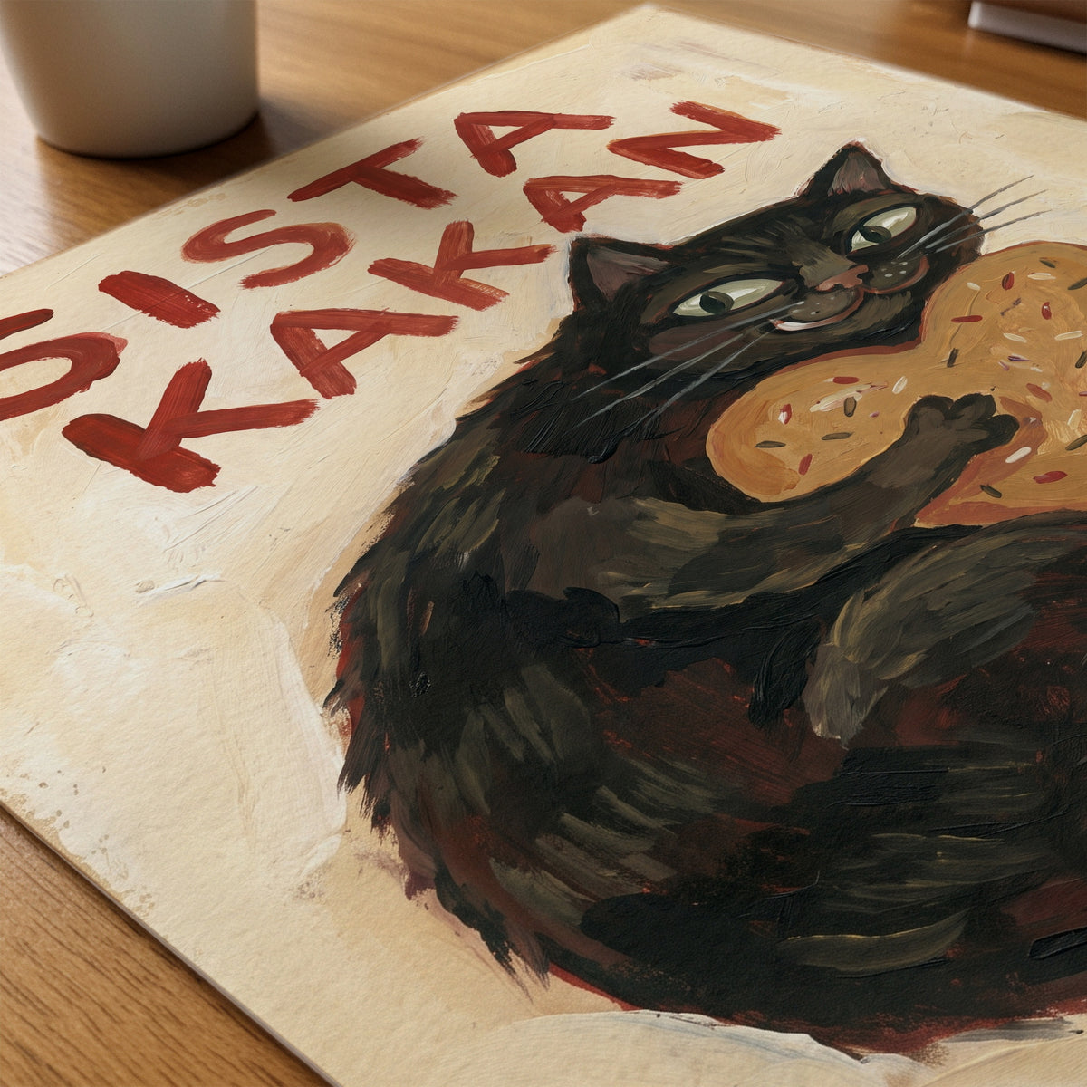 Sista Kakan Poster – närbild på papper