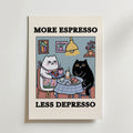 Espresso Therapy – stilfullt konsttryck från Bozetto, tryckt på matt finpapper i hög tryckkvalitet