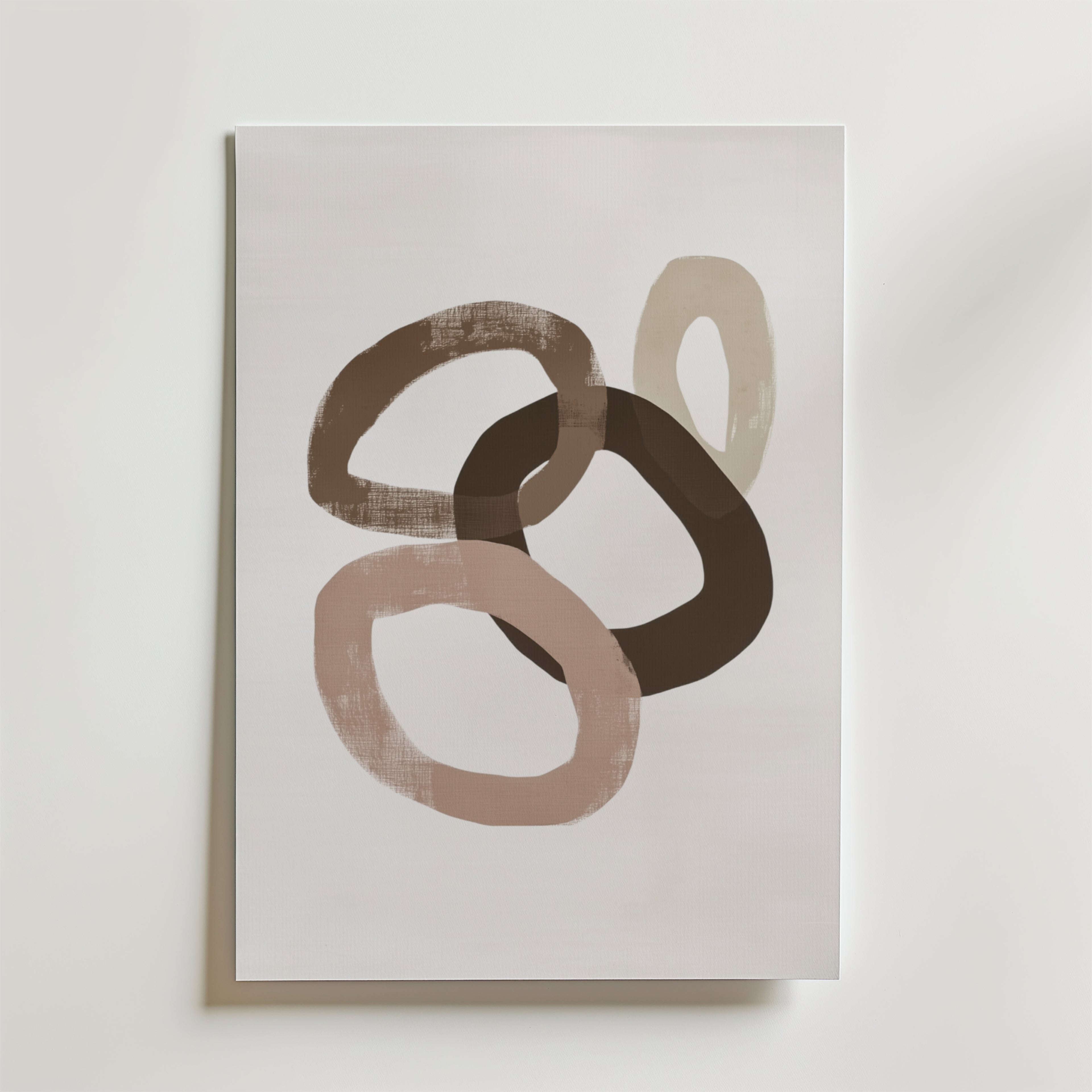 Muted Circles – stilfullt konsttryck från Bozetto, tryckt på matt finpapper i hög tryckkvalitet