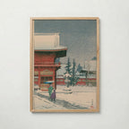Hasui Kawase Snow at Nezu Gongen Shrine 1933 Poster – ekram