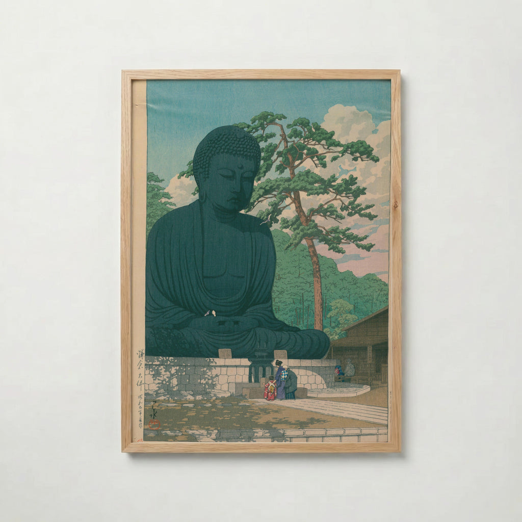 Hasui Kawase The Great Buddha Kamakura 1930 Poster – ekram