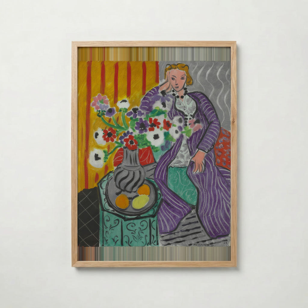 Henri Matisse Purple Robe and Anemones 1937 Poster – ekram