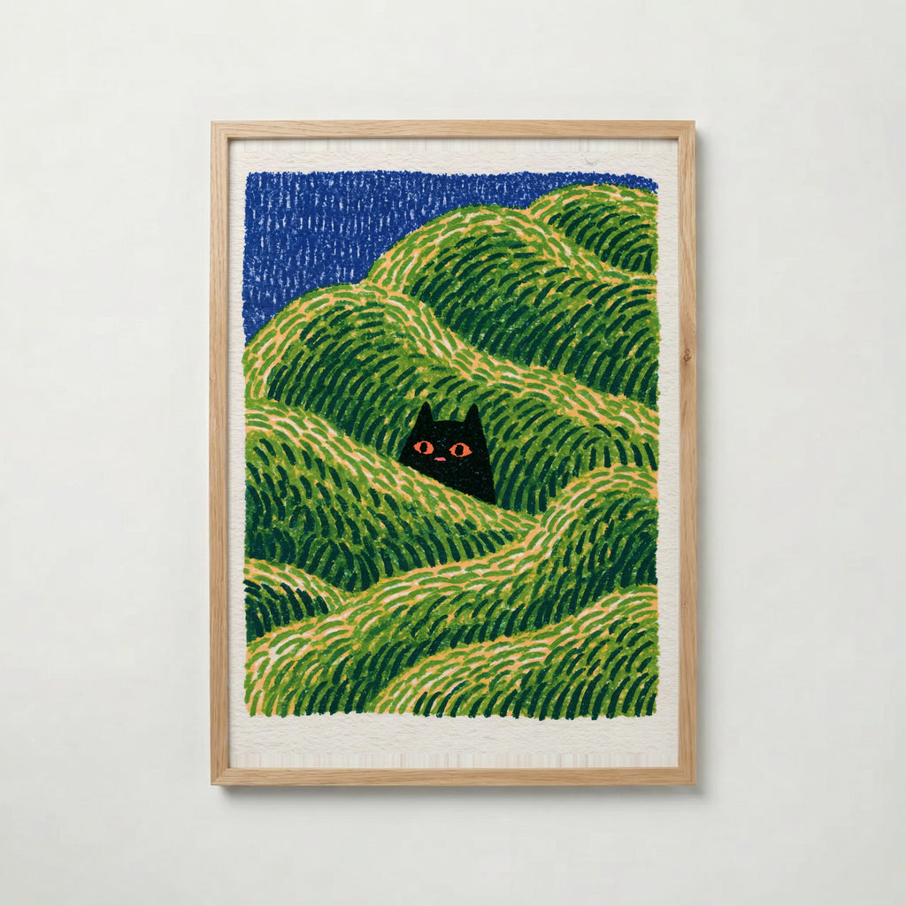 Hidden Cat Meadow Poster – ekram