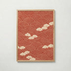 Red Waves and Clouds Poster – ekram