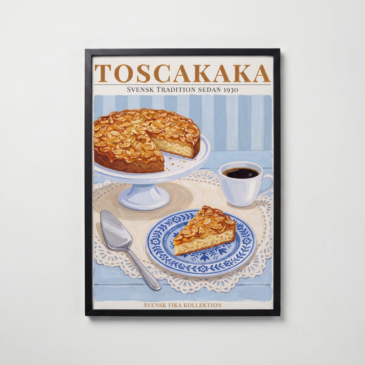 Toscakaka Poster – svart ram