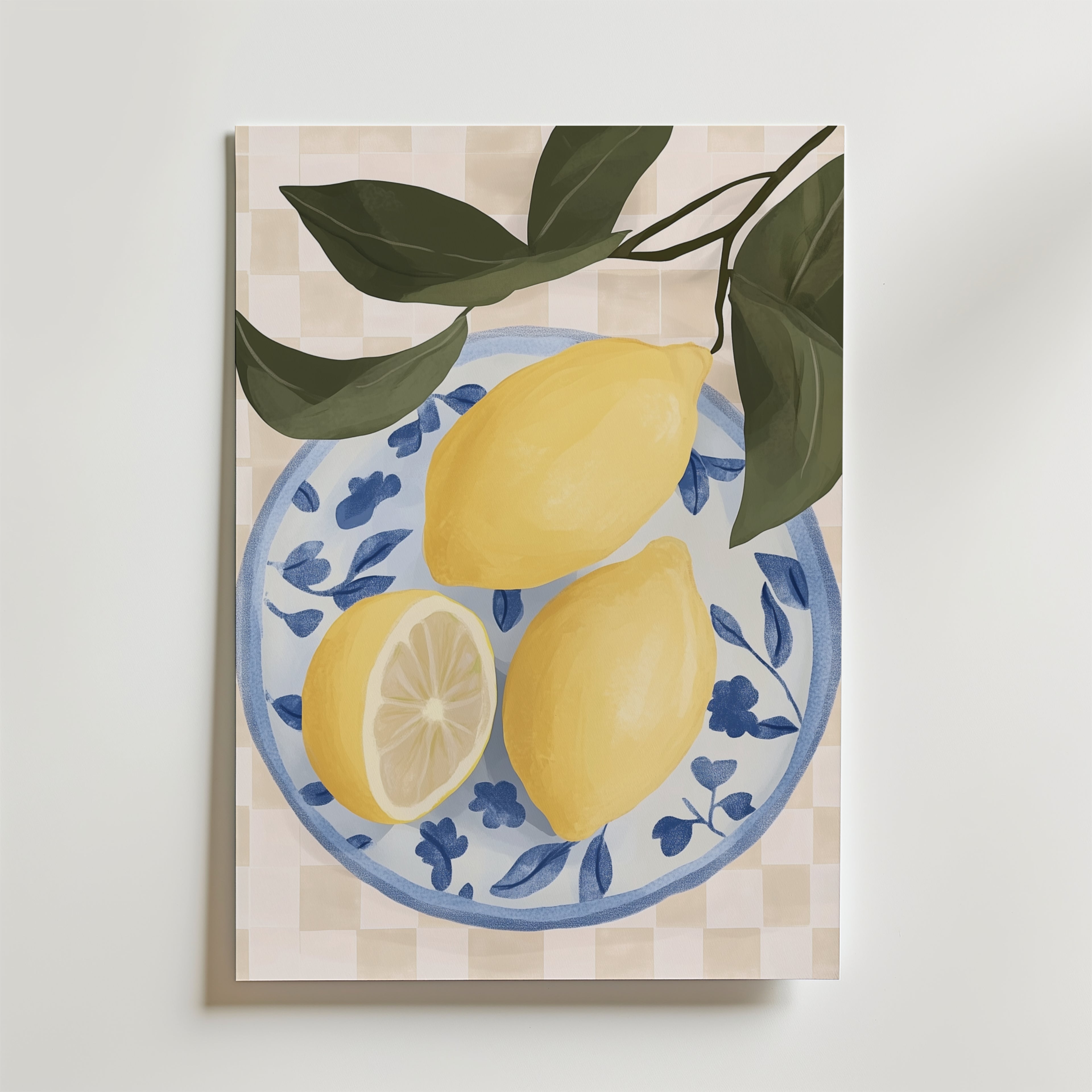 Lemon Table – stilfullt konsttryck från Bozetto, tryckt på matt finpapper i hög tryckkvalitet
