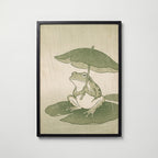 Frog in the Rain Poster – svart ram