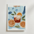Negroni No.3 Drink – stilfullt konsttryck från Bozetto, tryckt på matt finpapper
