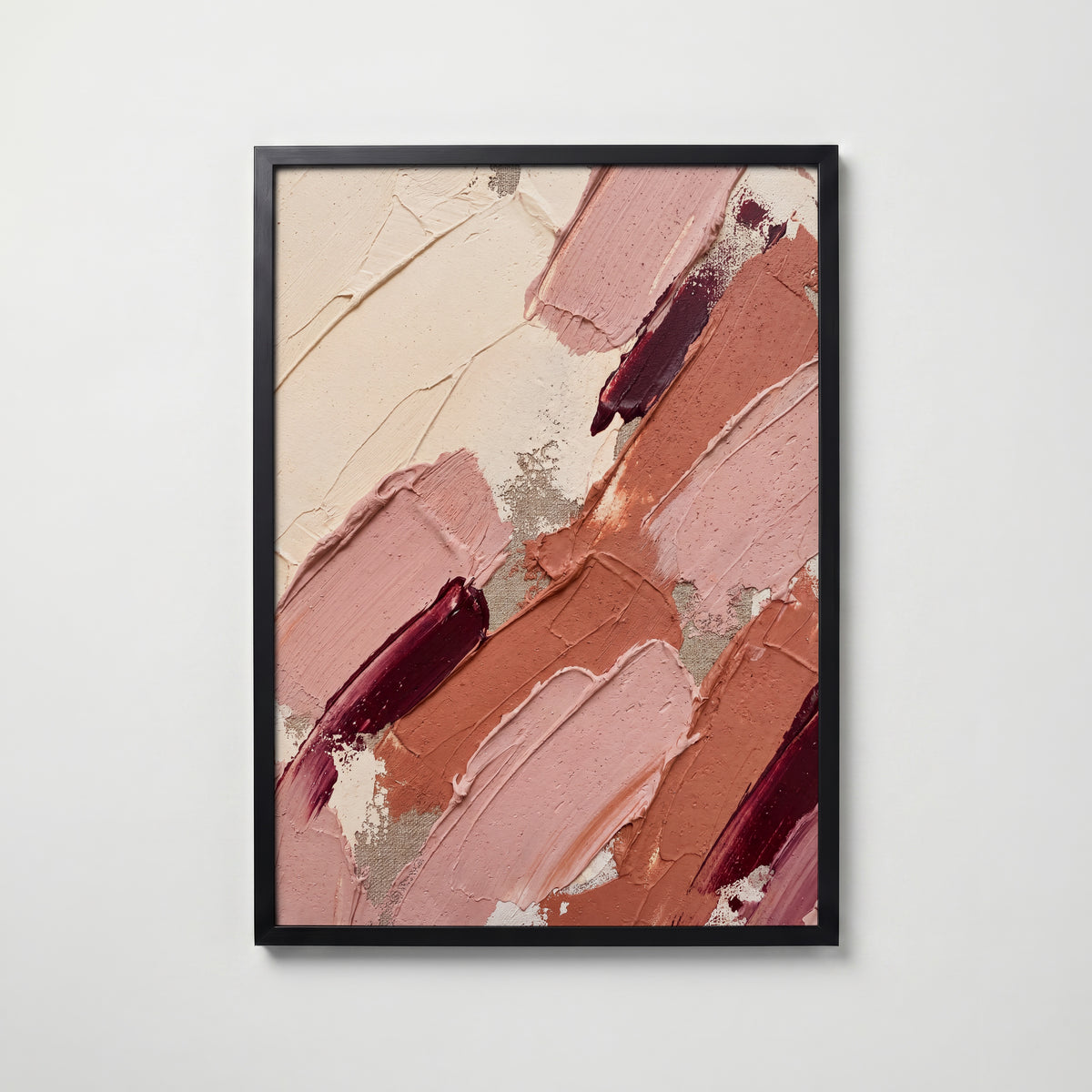 Blush Strokes Poster – svart ram