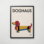 Doghaus Poster – svart ram