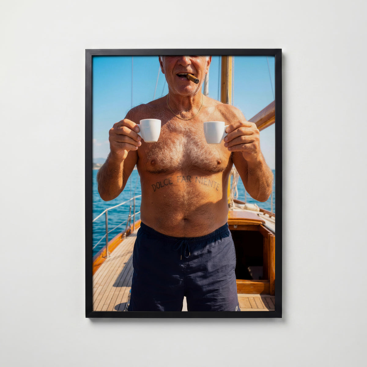 Dolce Far Niente Poster – svart ram