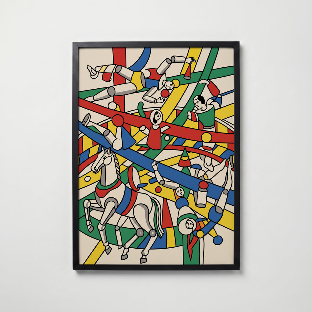 Fernand Leger The Acrobats Poster – svart ram