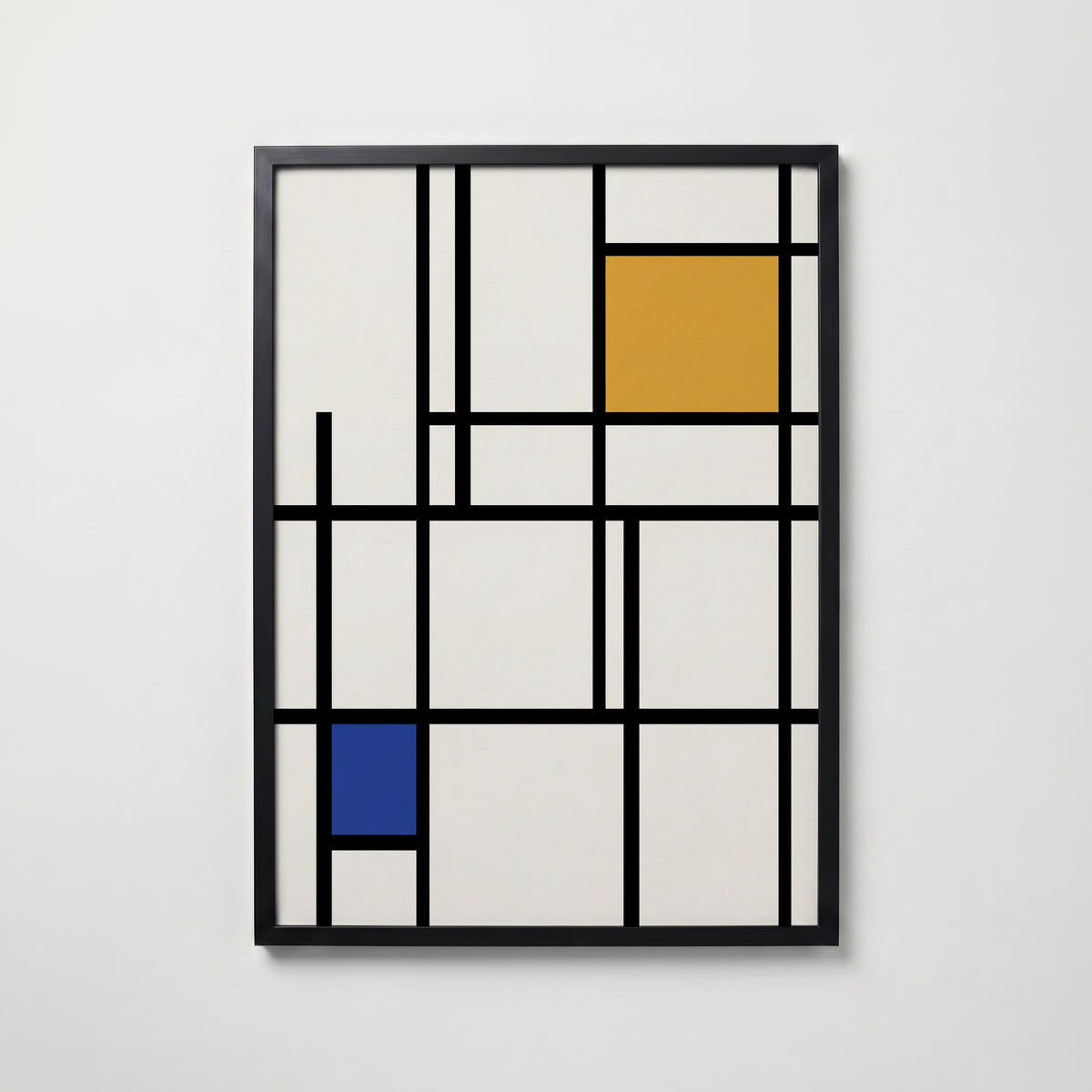 Piet Mondrian Quiet Composition Poster – svart ram