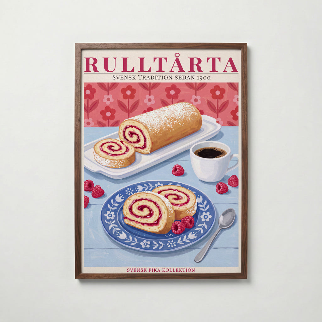 Rulltårta Poster – valnötsram