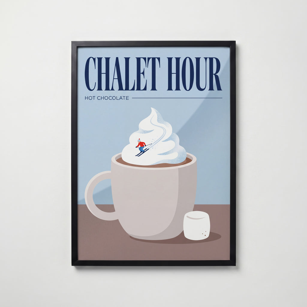 Whipped Cocoa Slope Poster – svart ram