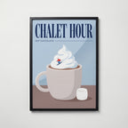 Whipped Cocoa Slope Poster – svart ram