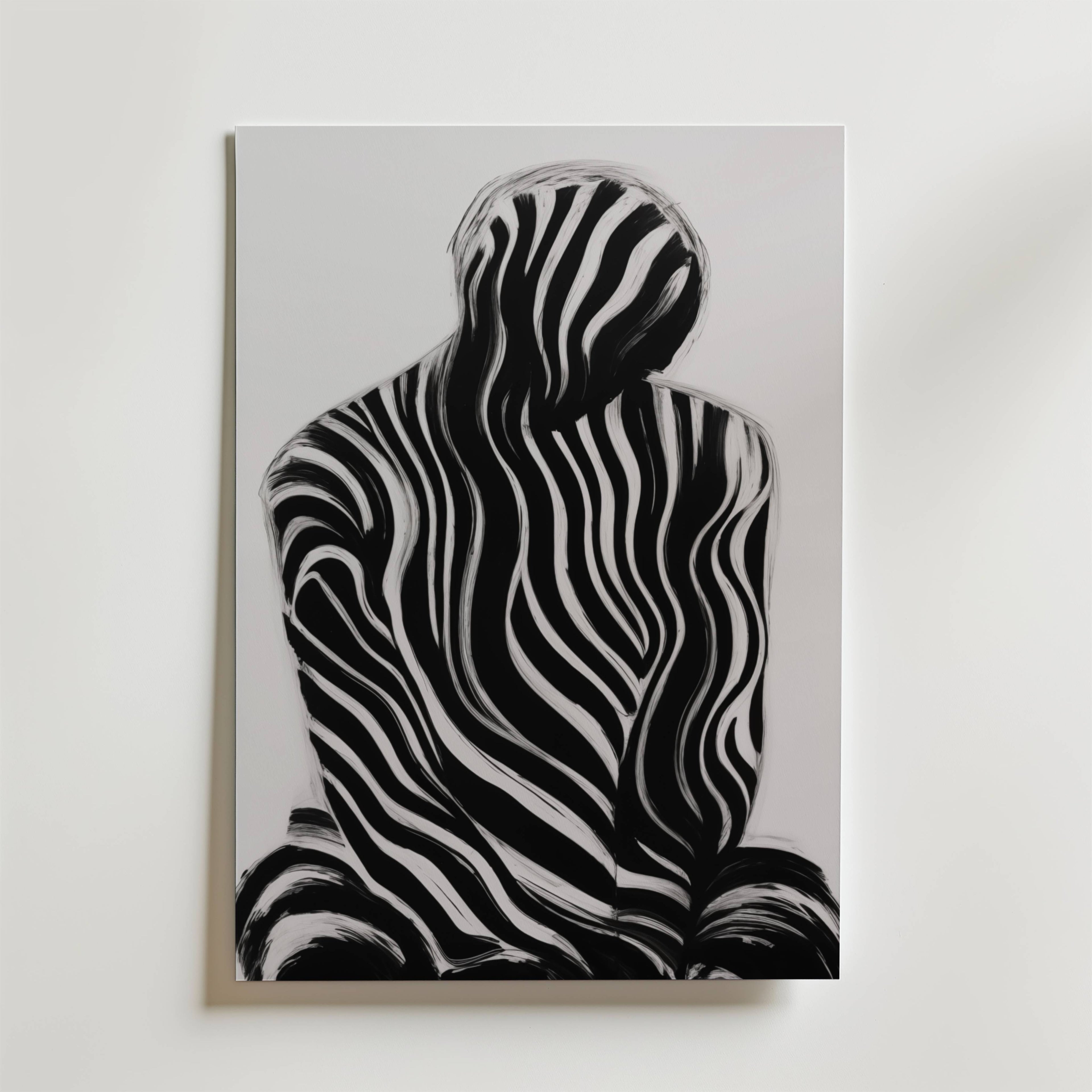 Monochrome Flow – stilfullt konsttryck från Bozetto, tryckt på matt finpapper i hög tryckkvalitet