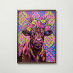 Flower Bull Poster – valnötsram