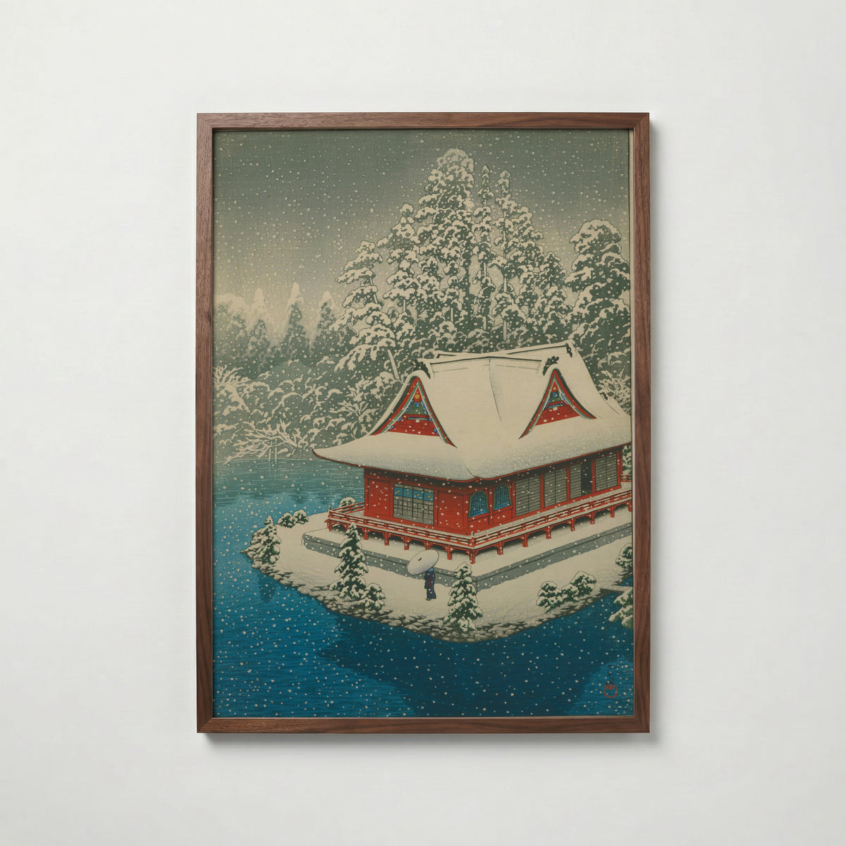 Hasui Kawase Inokashira in Snow 1928 Poster – valnötsram