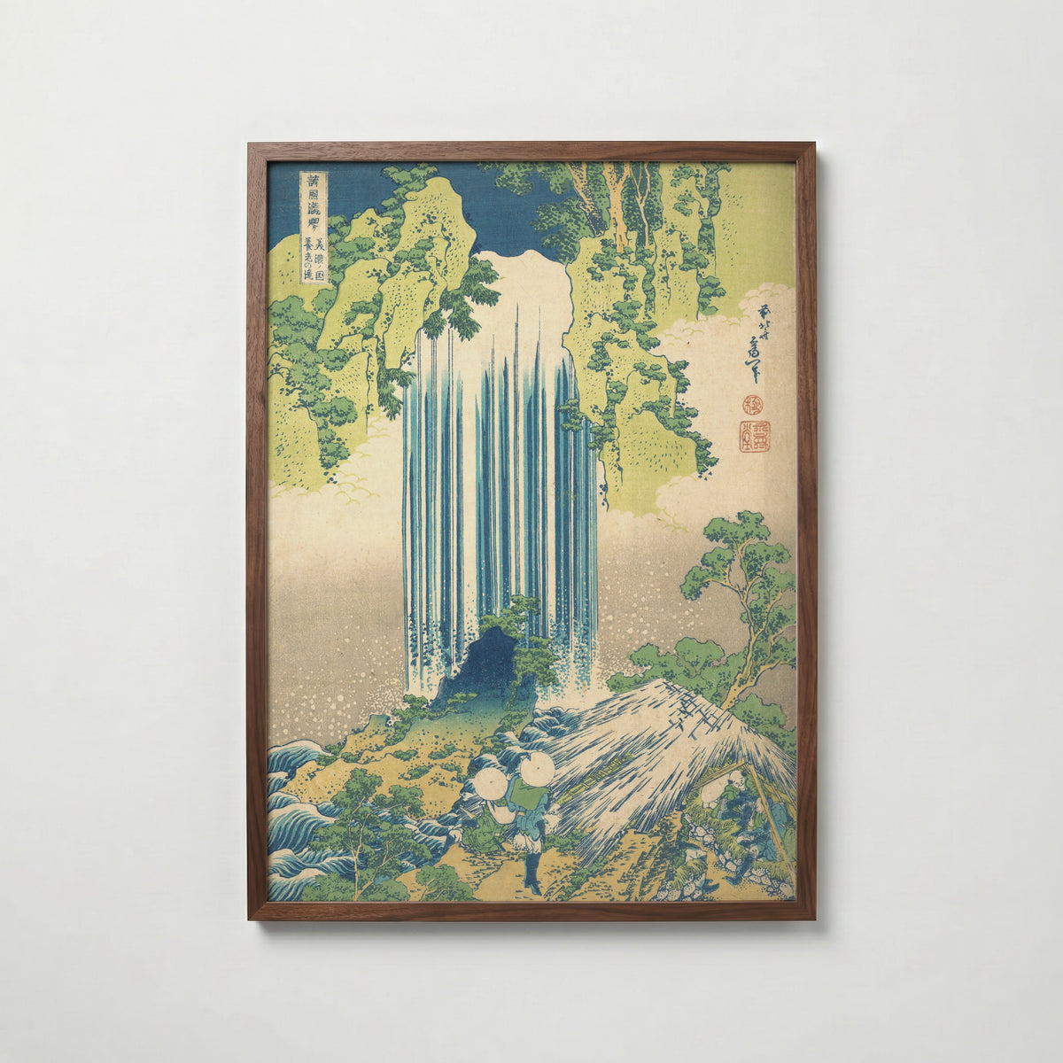 Katsushika Hokusai Yoro Waterfall in Mino Province 1832 Poster – valnötsram