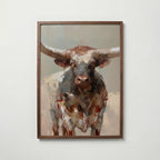 Longhorn Portrait Poster – valnötsram