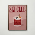 Ski Club Negroni Poster – valnötsram