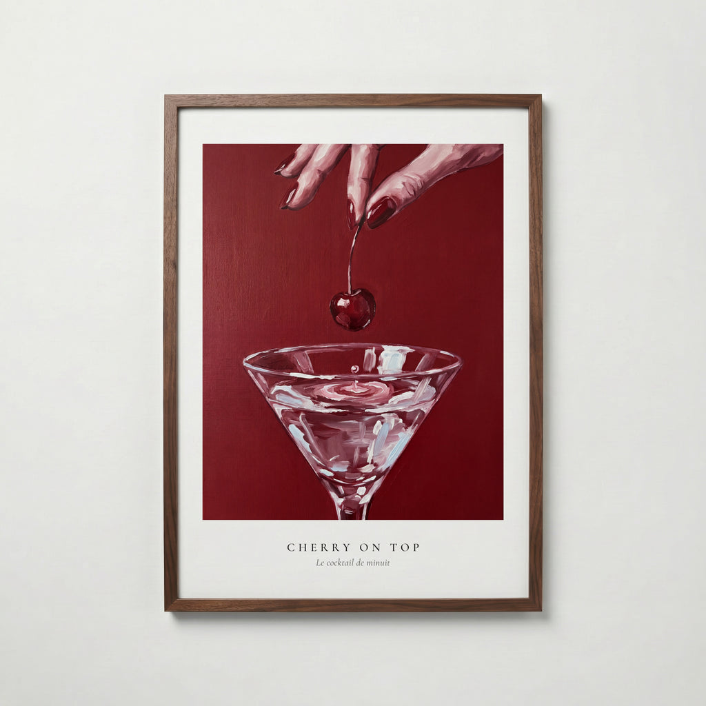 Velvet Cherry Drop Poster – valnötsram