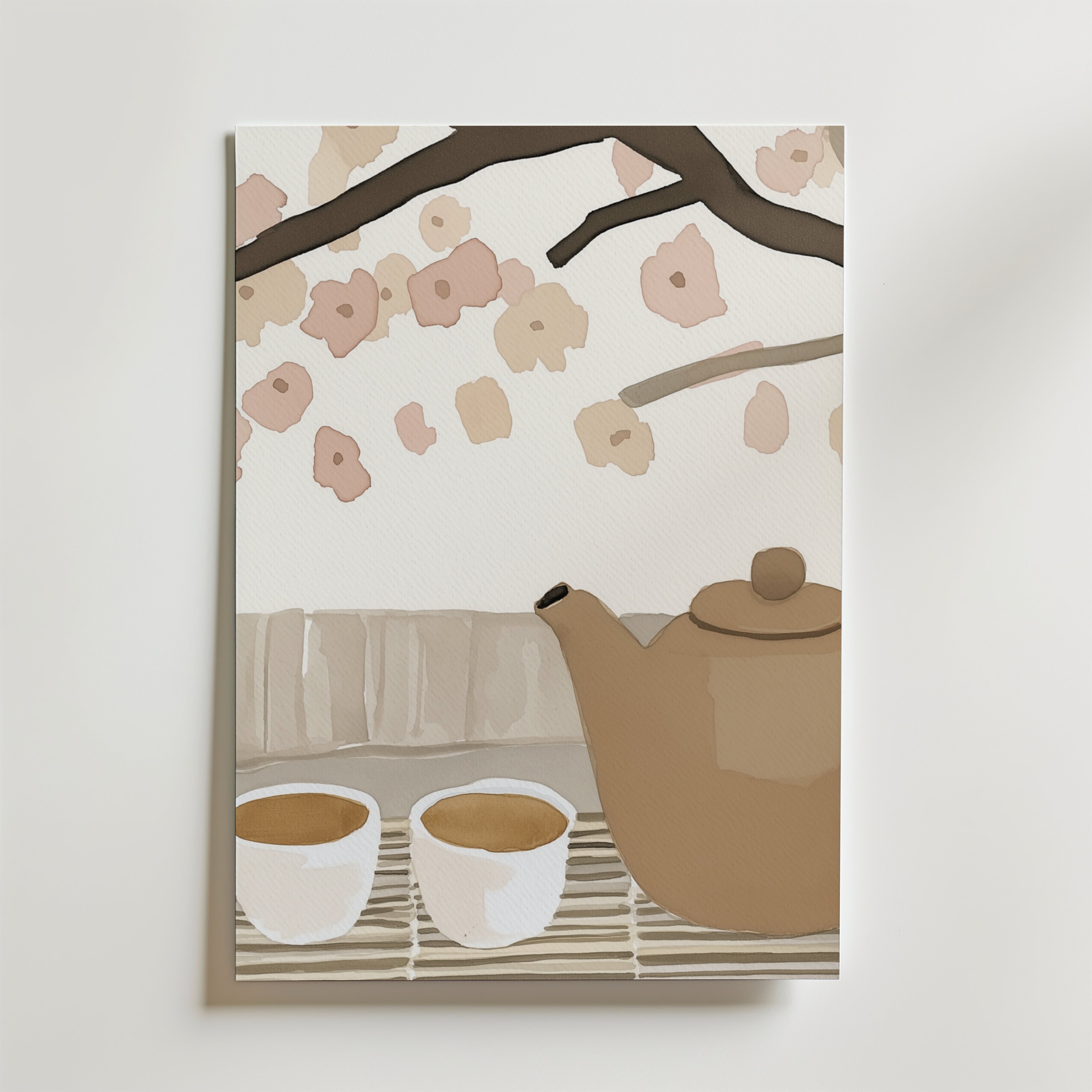 Tea In Bloom – stilfullt konsttryck från Bozetto, tryckt på matt finpapper i hög tryckkvalitet