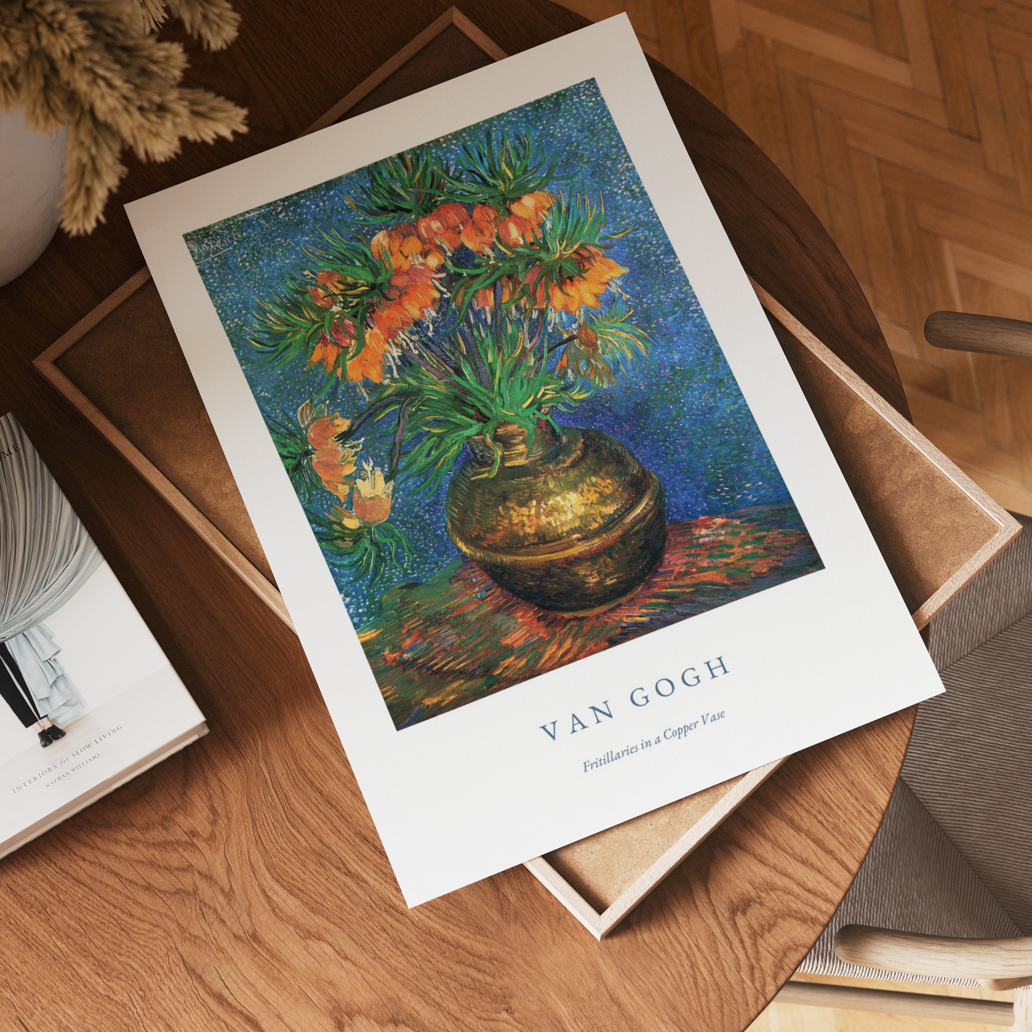 Van Gogh Fritillaries In A poster visad rakt fram – Bozetto affisch i hög tryckkvalitet