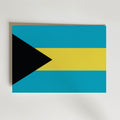 Bahamas National Flag Poster – modern konst och stilren konsttryck för hemmet hos Bozetto