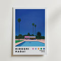 Mockup av Hiroshi Nagai Poolside House affisch på vägg – köp enkelt hos Bozetto i hög kvalitet