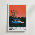 Mockup av Hiroshi Nagai Tokyo FM affisch på vägg – köp enkelt hos Bozetto i hög kvalitet