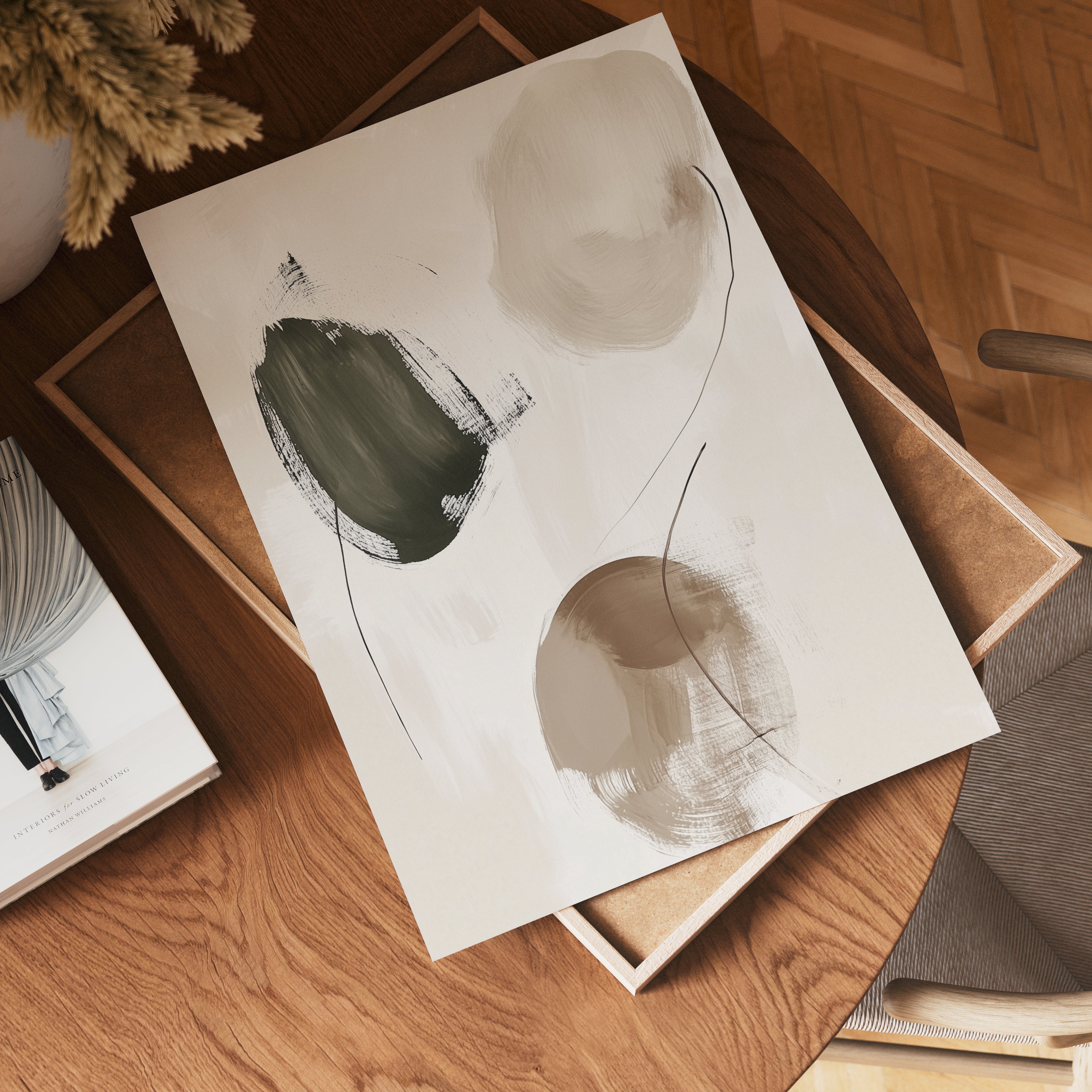 Organic Flow No.2 poster visad rakt fram – Bozetto affisch i hög tryckkvalitet i hög tryckkvalitet
