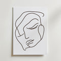 Bold Line Art Face – stilfullt konsttryck från Bozetto, tryckt på matt finpapper