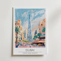 Dubai Skyline Mirage – stilfullt konsttryck från Bozetto, tryckt på matt finpapper