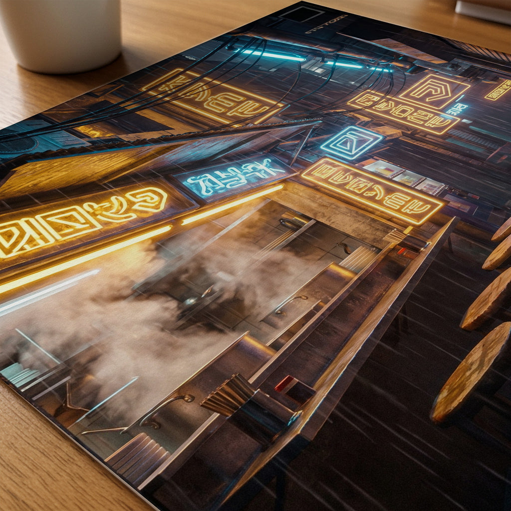 Neon Alley Poster – tryck på papper