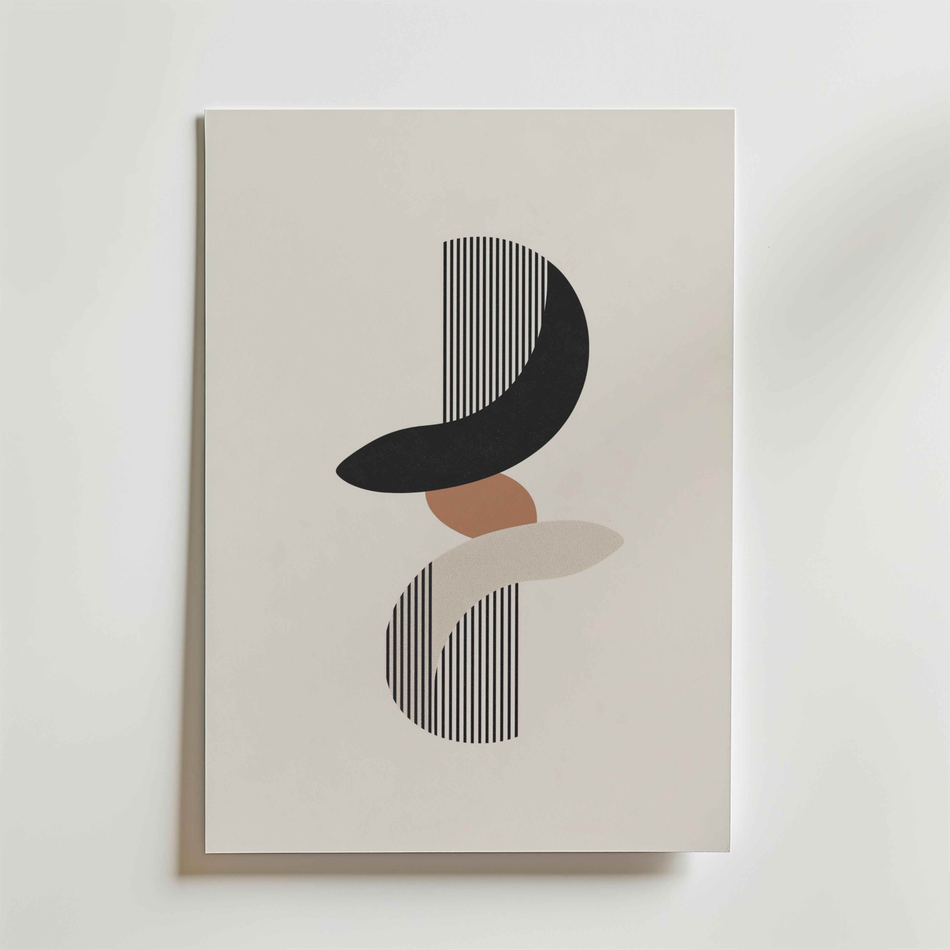 Modern Shapes Rhythm – stilfullt konsttryck från Bozetto, tryckt på matt finpapper