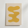 Golden Abstract Form – stilfullt konsttryck från Bozetto, tryckt på matt finpapper