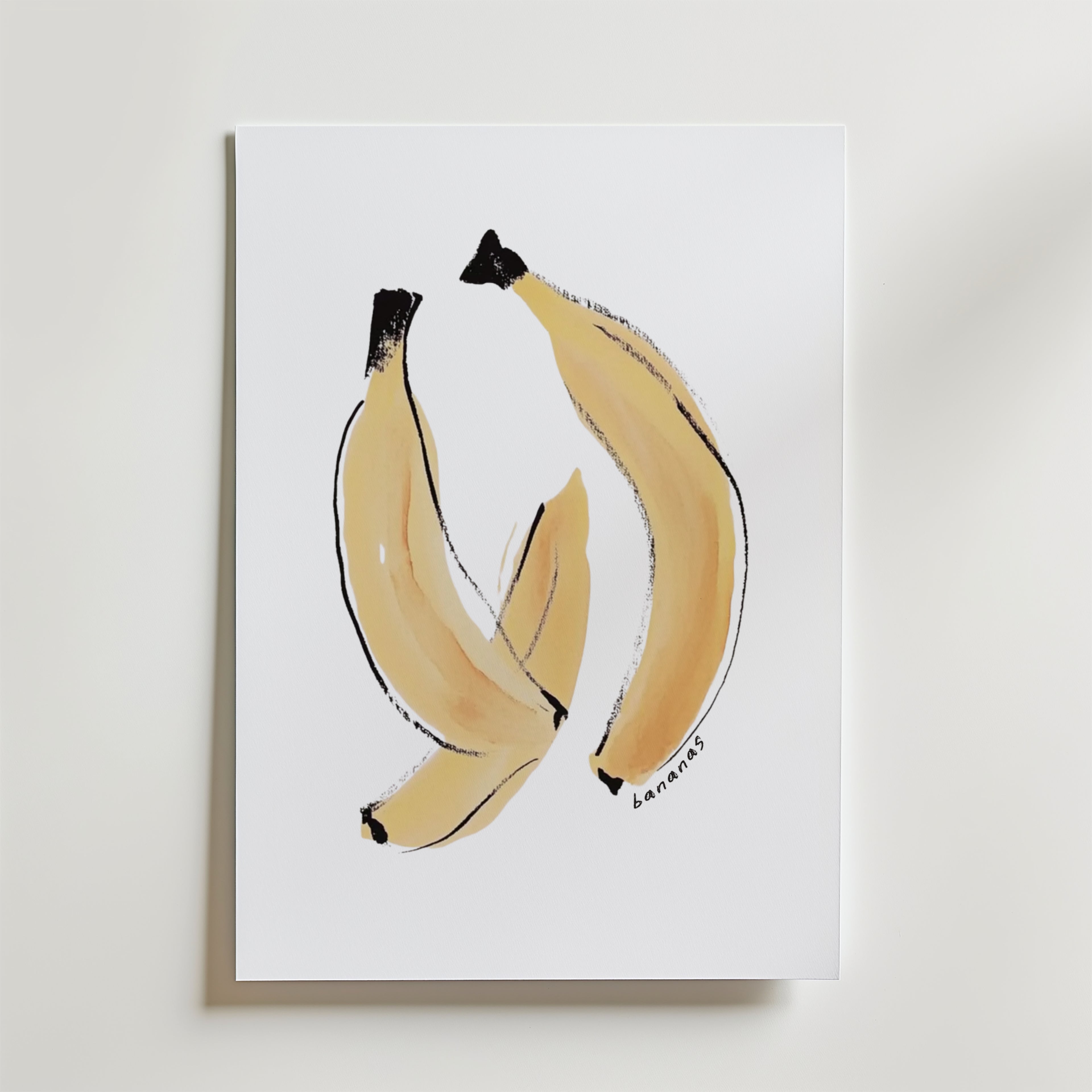 Banana Joy – stilfullt konsttryck från Bozetto, tryckt på matt finpapper i hög tryckkvalitet