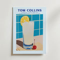 Tom Collins Cocktail – stilfullt konsttryck från Bozetto, tryckt på matt finpapper