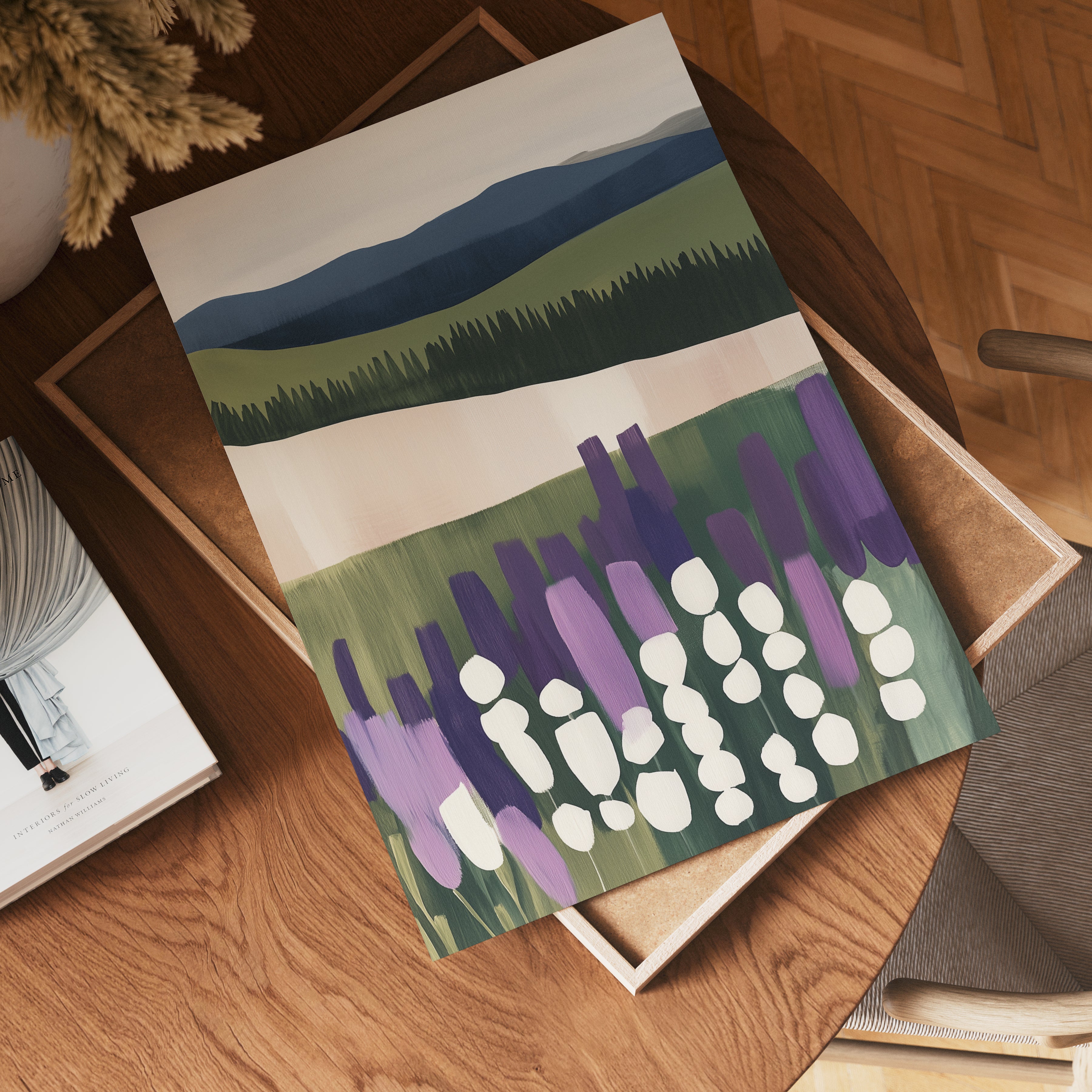 Flowers in Field No.2 poster visad rakt fram – Bozetto affisch i hög tryckkvalitet