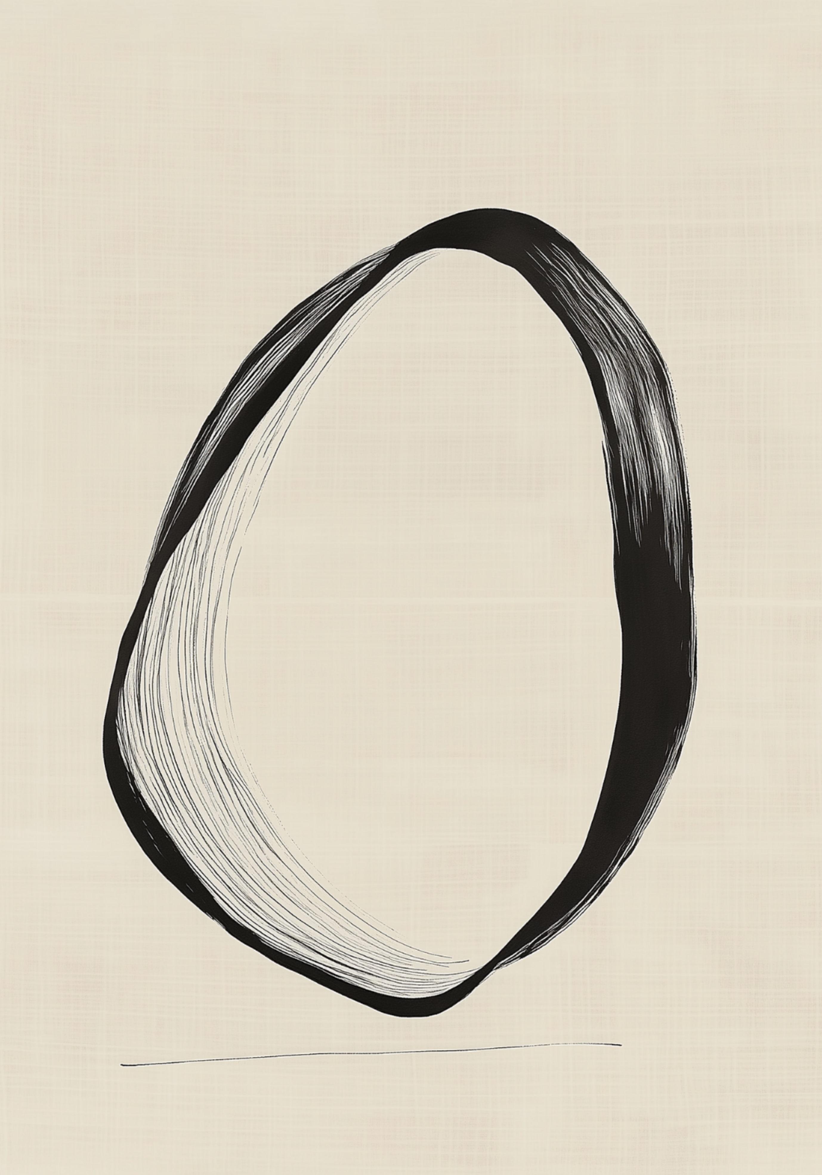 Elegant Spiral konsttryck på vit bakgrund – elegant Bozetto affisch för hemmet i hög tryckkvalitet
