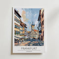 Frankfurt Old Town Charm – stilfullt konsttryck från Bozetto, tryckt på matt finpapper
