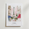 Pastel In Paris Coordinates – stilfullt konsttryck från Bozetto, tryckt på matt finpapper
