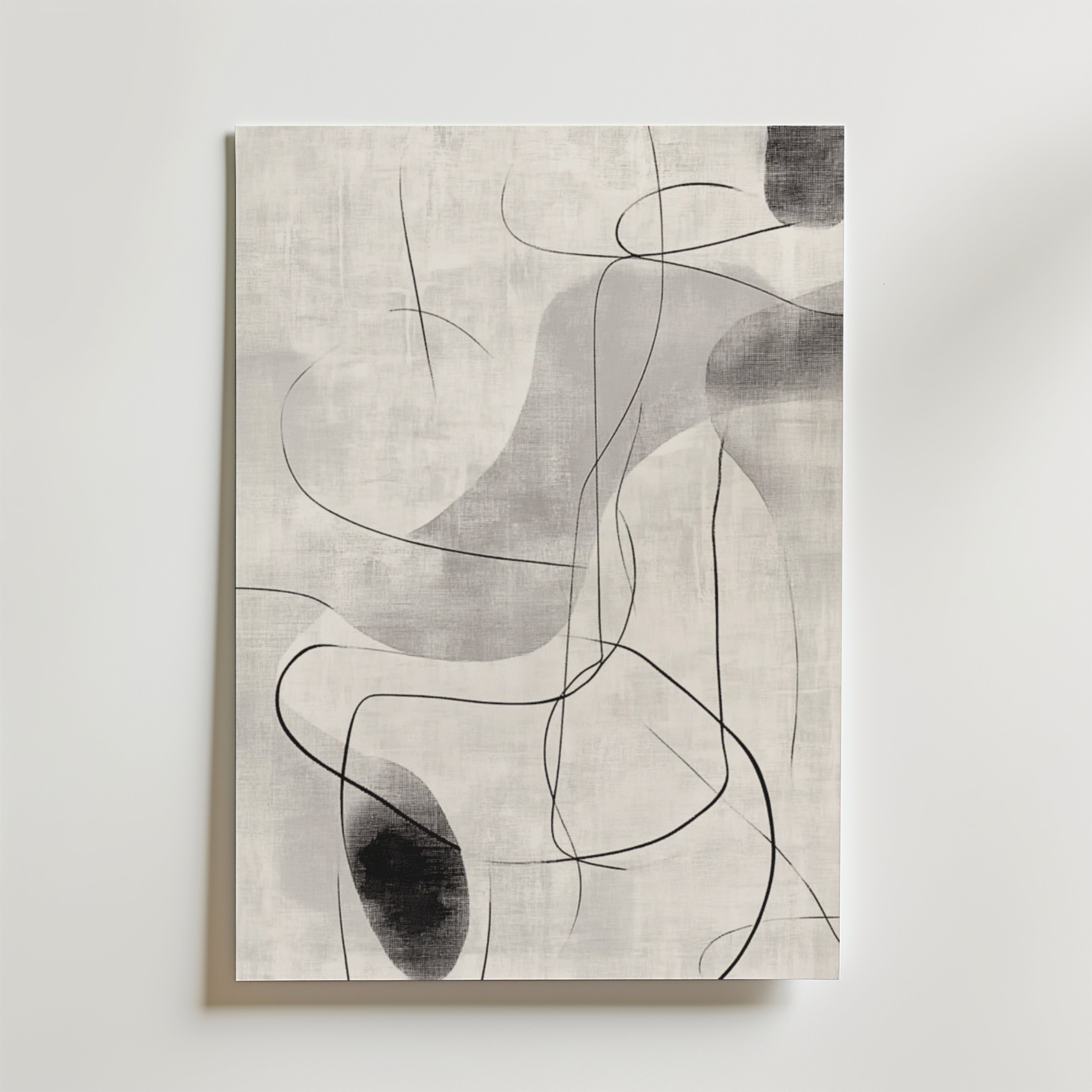 Monochrome Flow – stilfullt konsttryck från Bozetto, tryckt på matt finpapper i hög tryckkvalitet