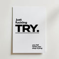 Storleksguide för Just Fucking Try – välj din favoritstorlek och beställ hos Bozetto