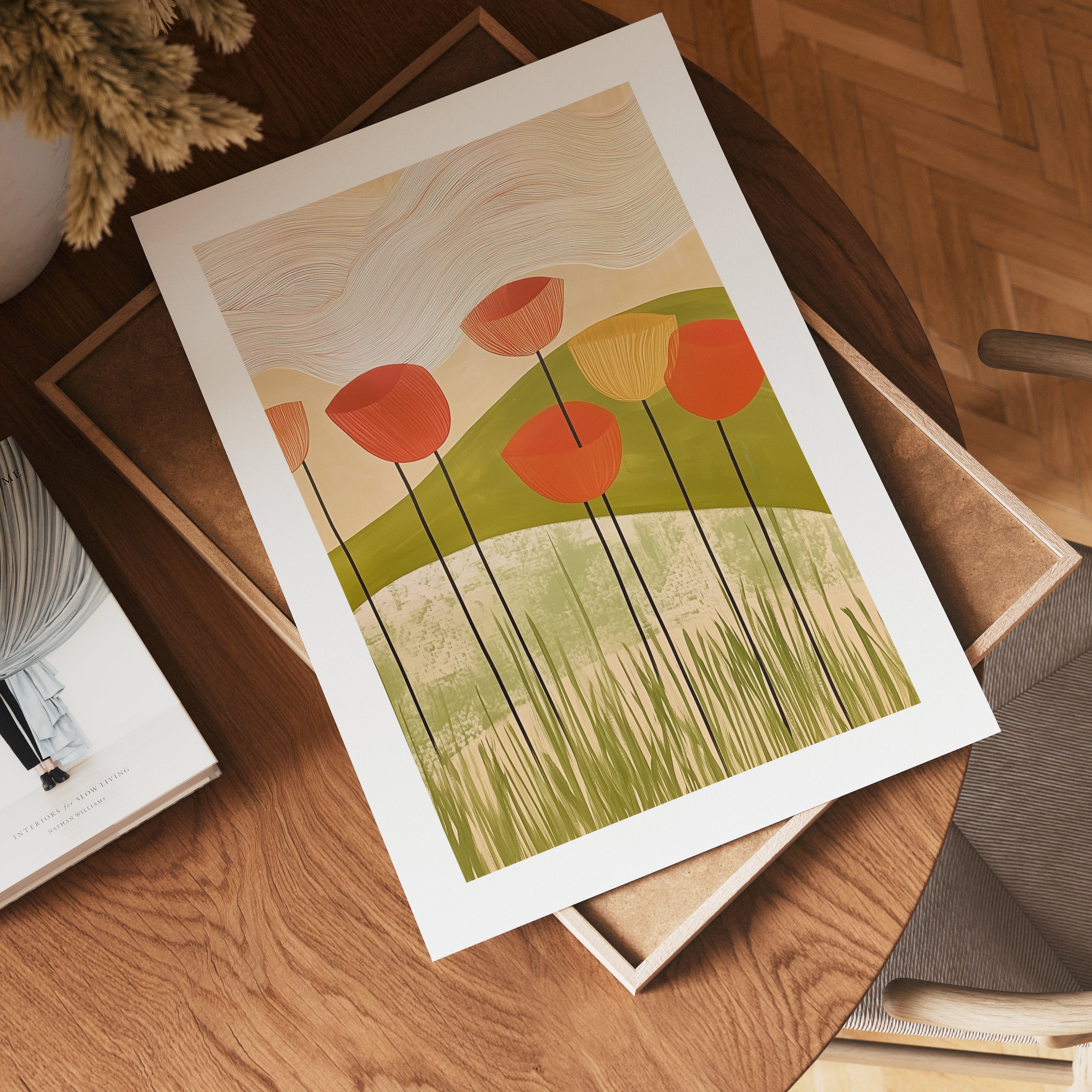Abstract floral poppies – affisch med stilfullt motiv från Bozetto i hög kvalitet