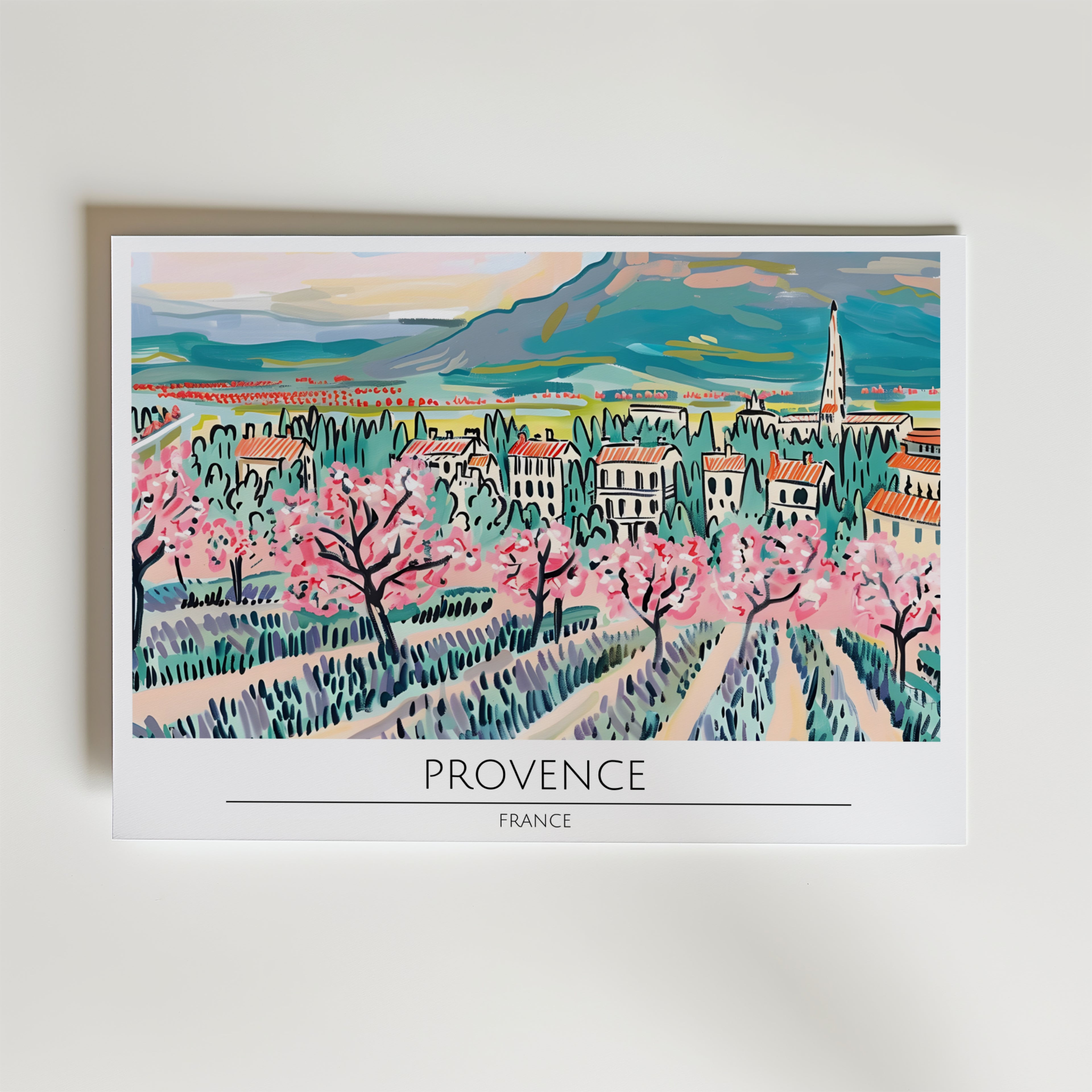 Provence – stilfullt konsttryck från Bozetto, tryckt på matt finpapper i hög tryckkvalitet